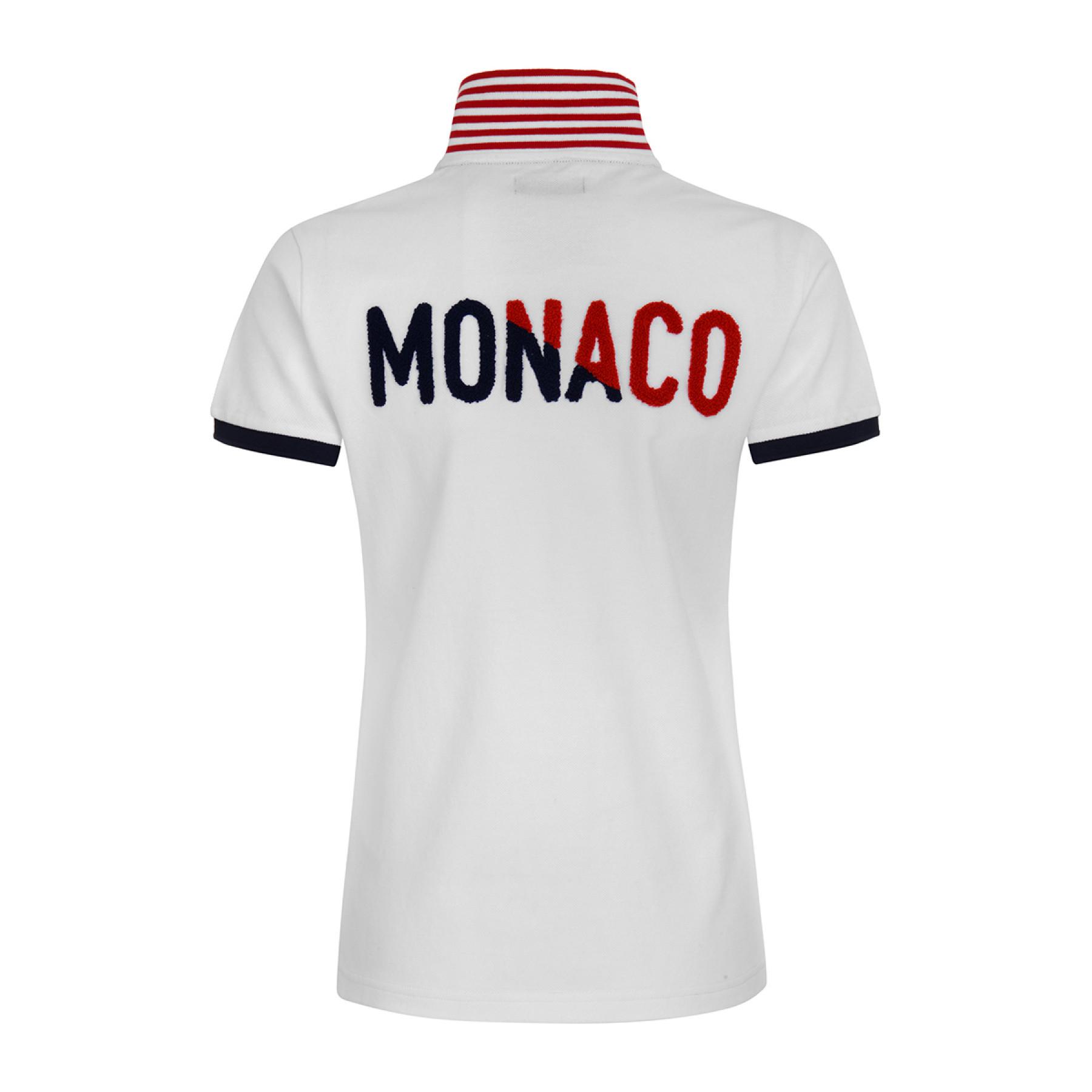 Polotröja för kvinnor AS Monaco 2020/21 blanche