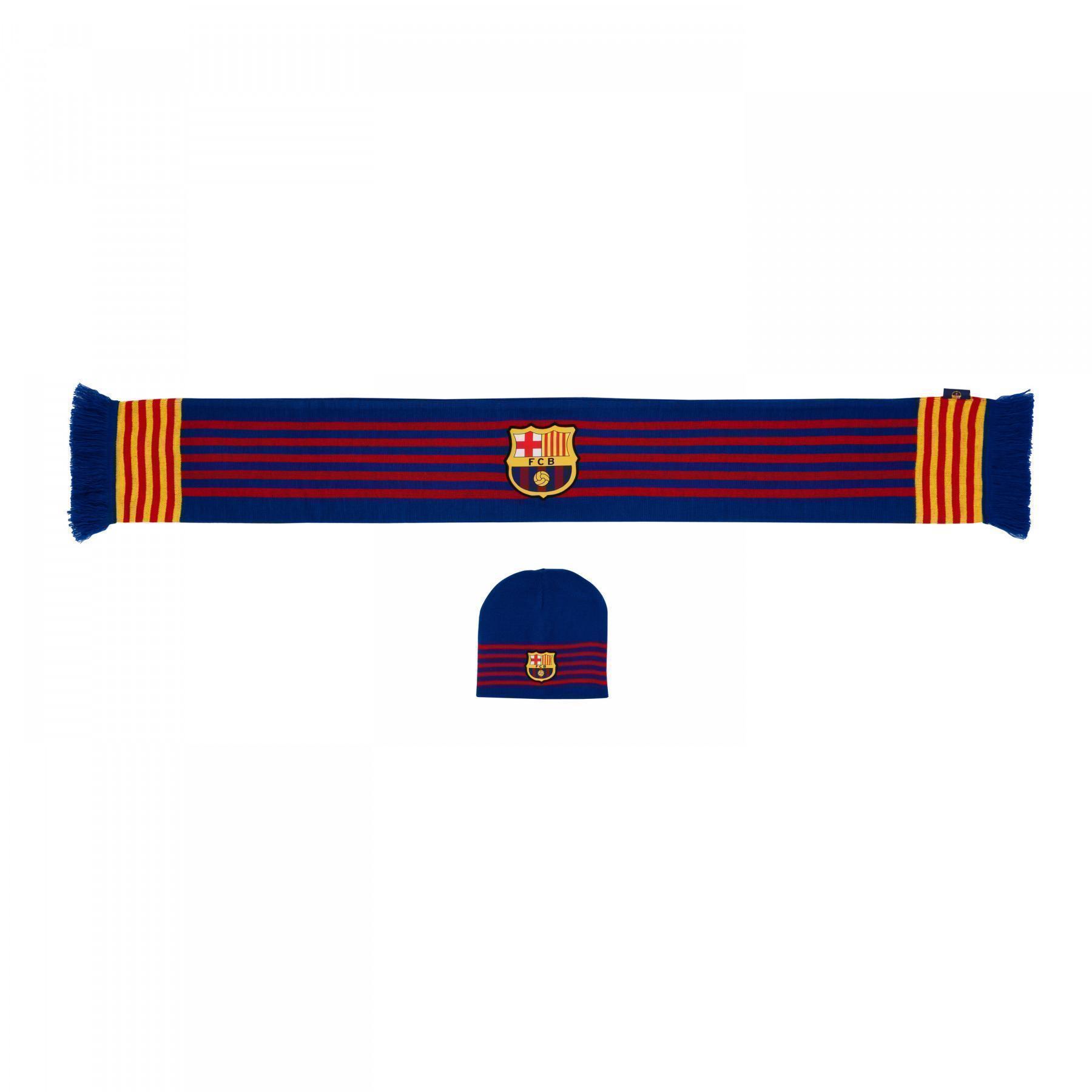 Set med hatt och halsduk FC Barcelone