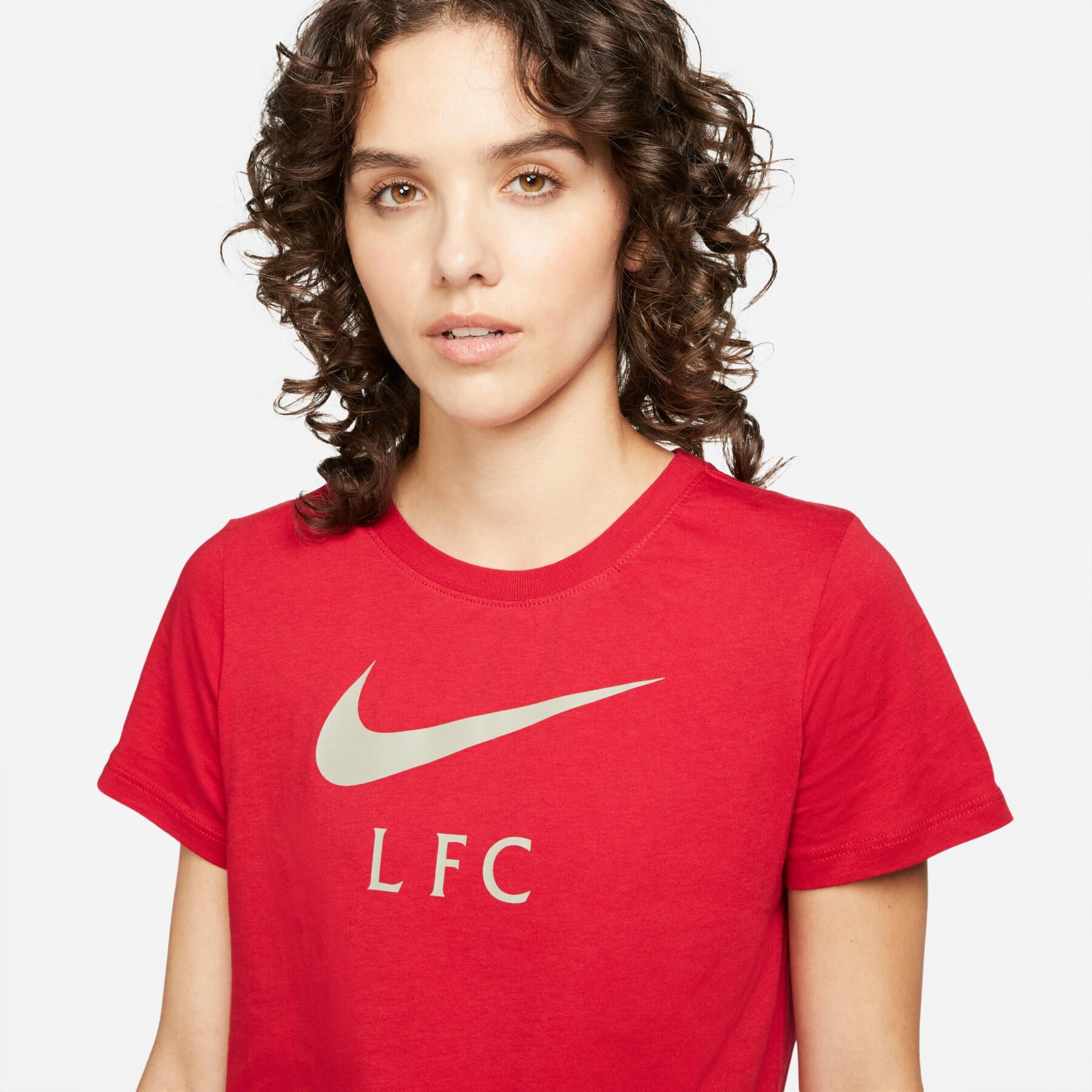 T-shirt för kvinnor Liverpool FC 2021/22 FC Swoosh