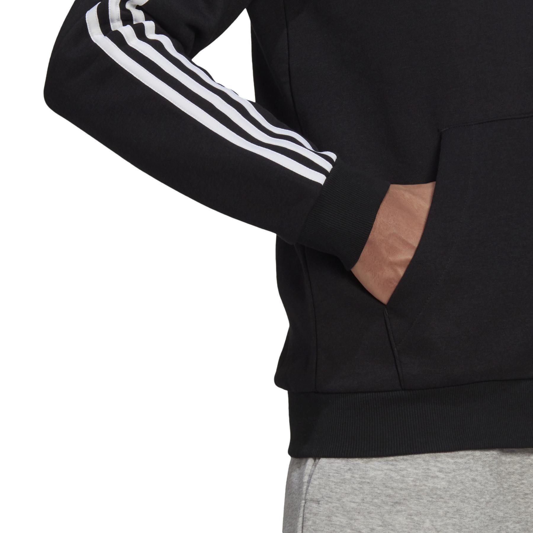 Sweatshirt med huva adidas Essentials Fleece 3-Bandes Full-Zip