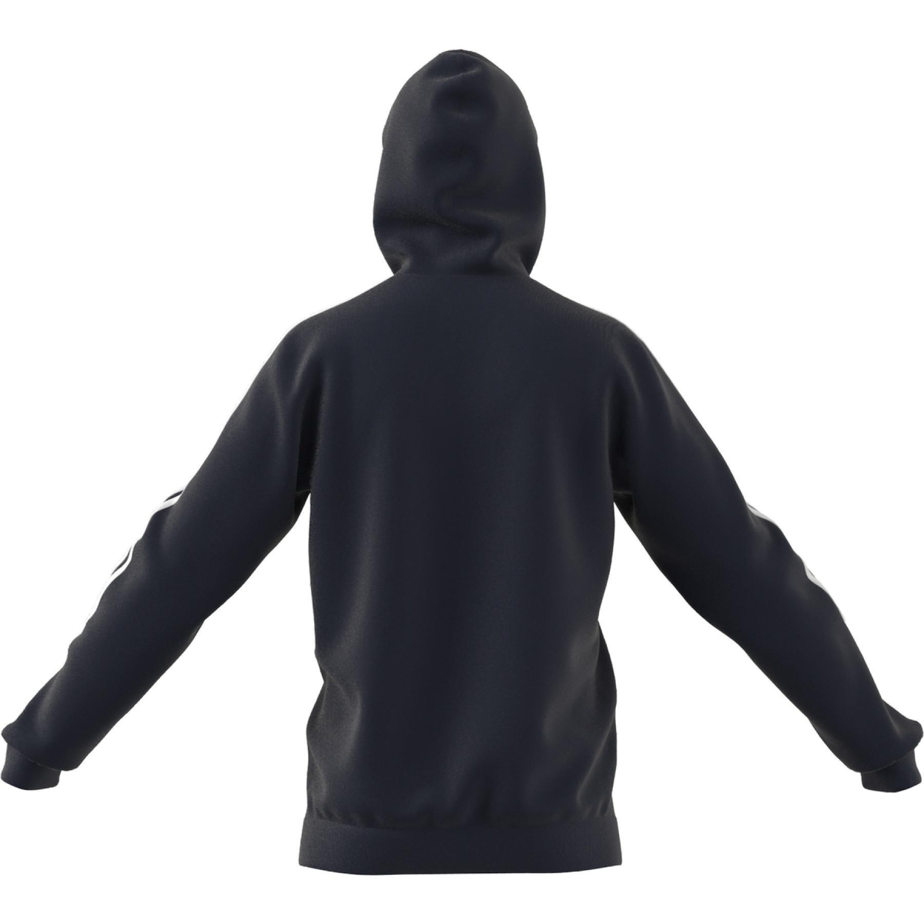 Sweatshirt med huva adidas Essentials Fleece Cut 3-Bandes