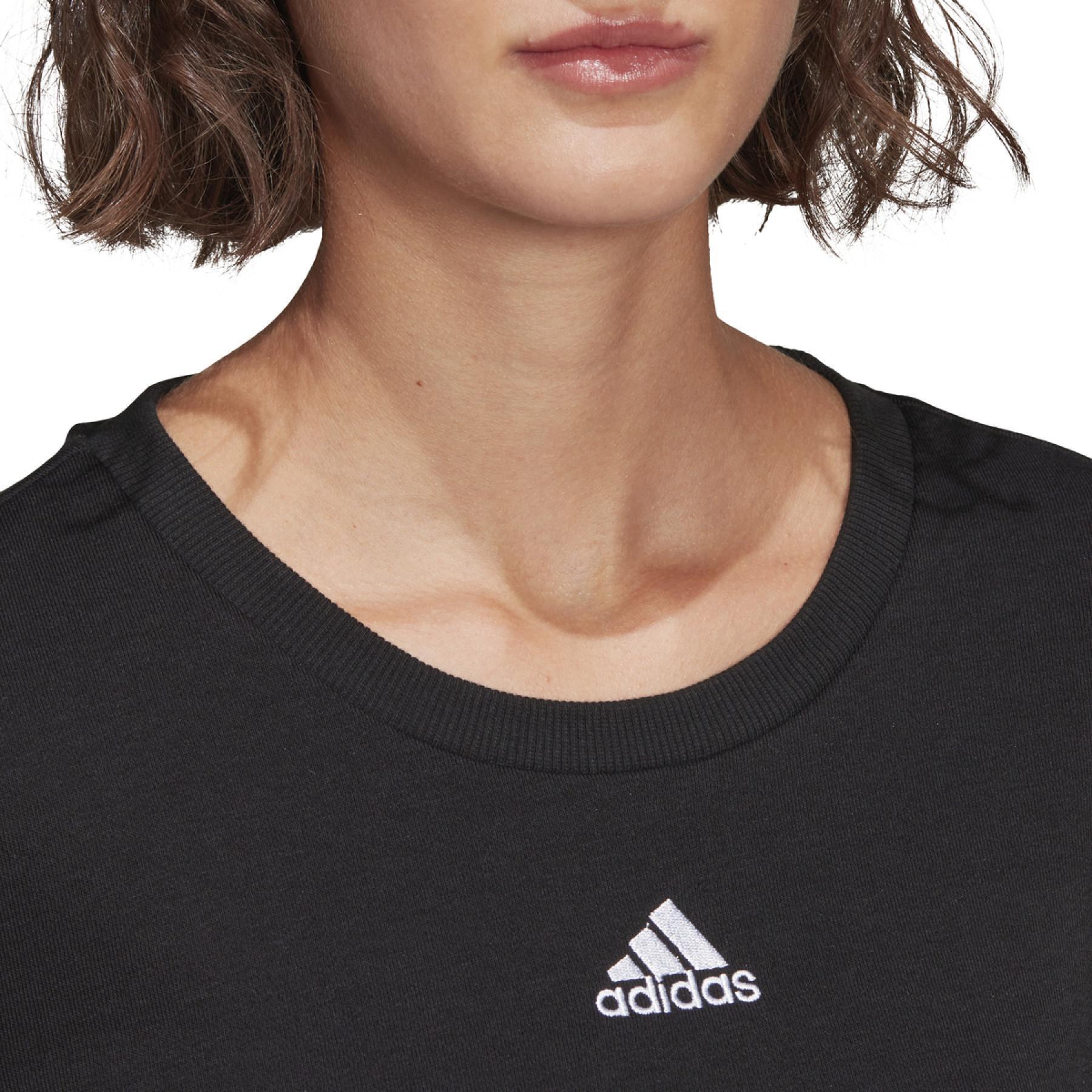 Kort sweatshirt för kvinnor adidas Essentials Cut 3-Bandes Crop