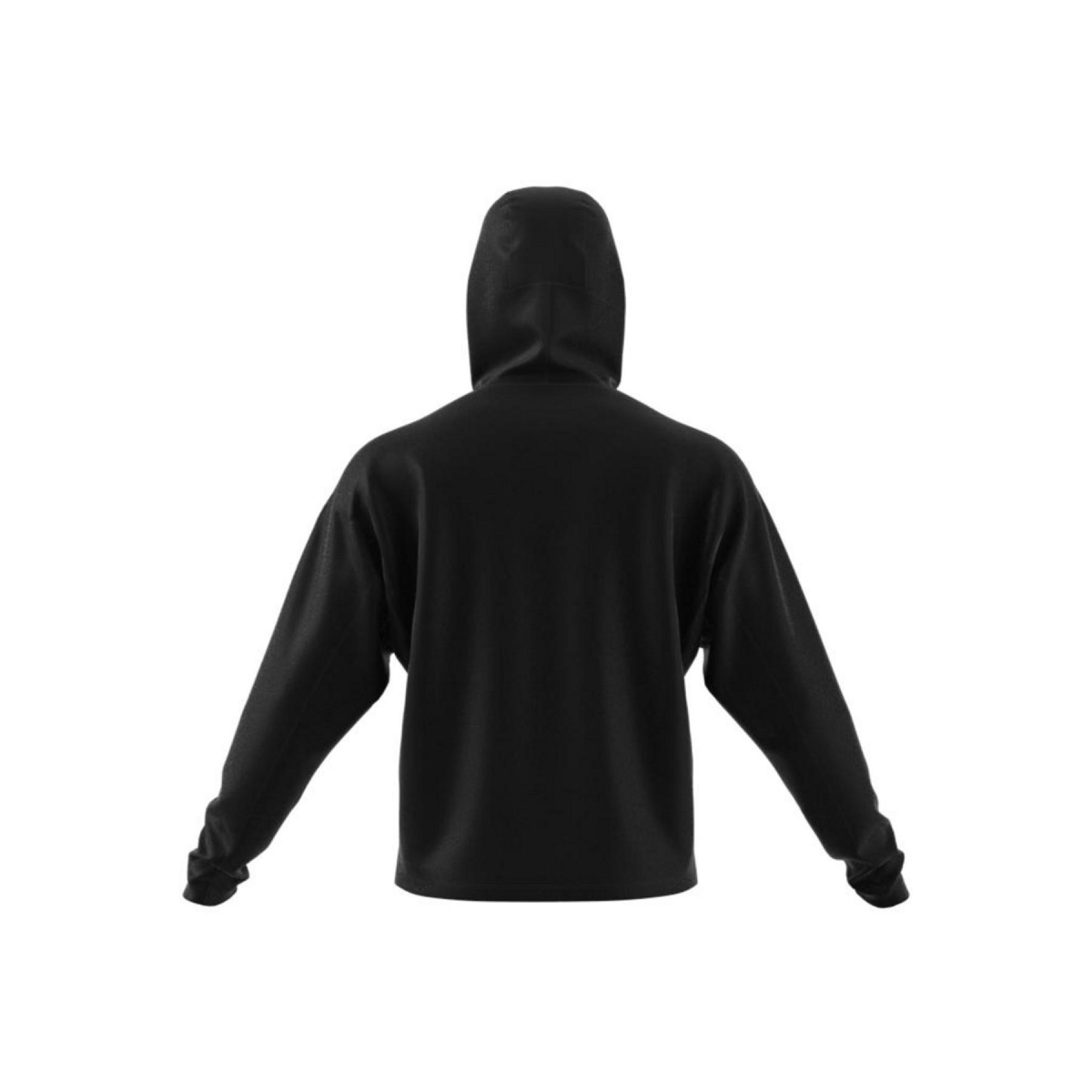 Sweatshirt med huva adidas Studio Tech Full-Zip