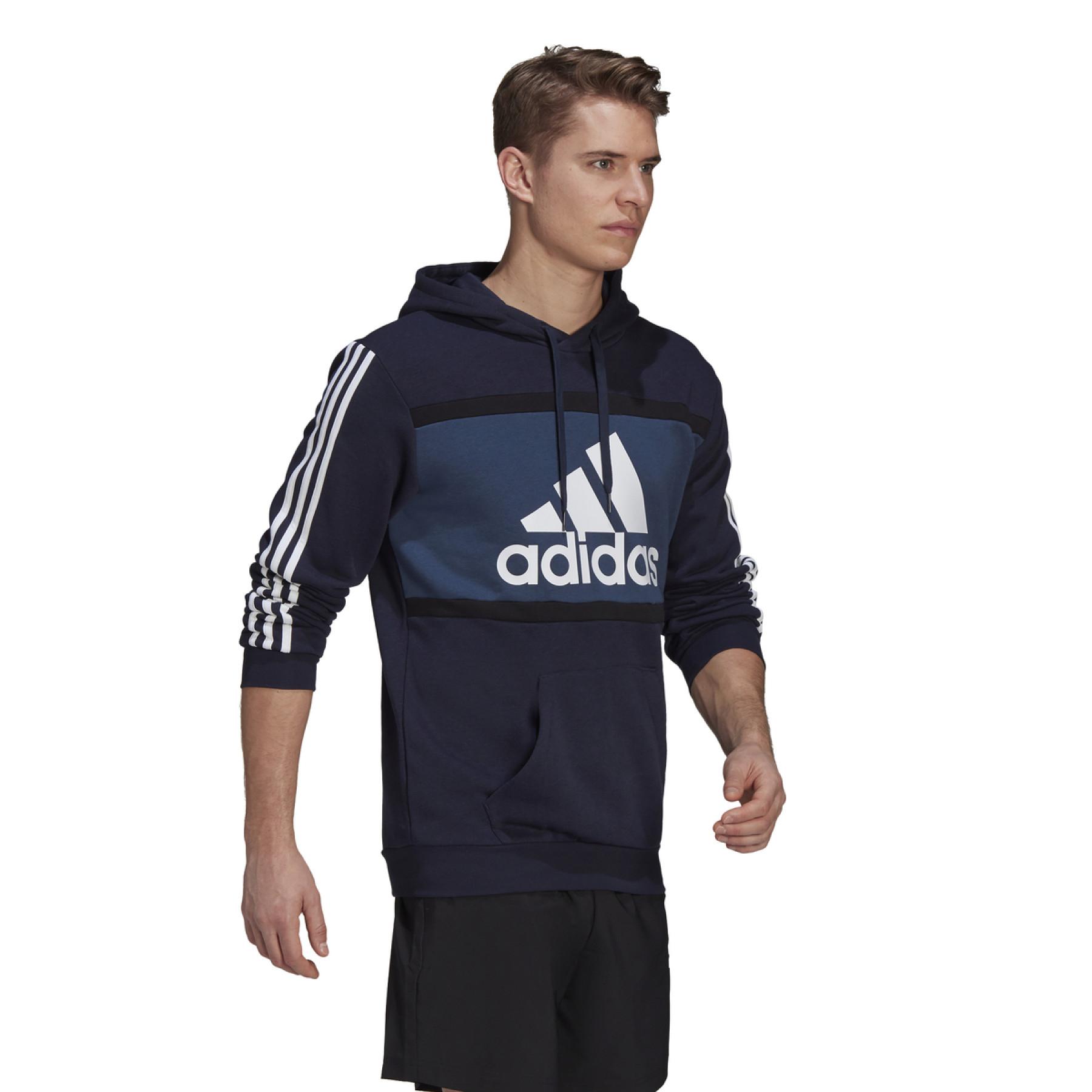 Sweatshirt med huva adidas Essentials Logo Colorblock