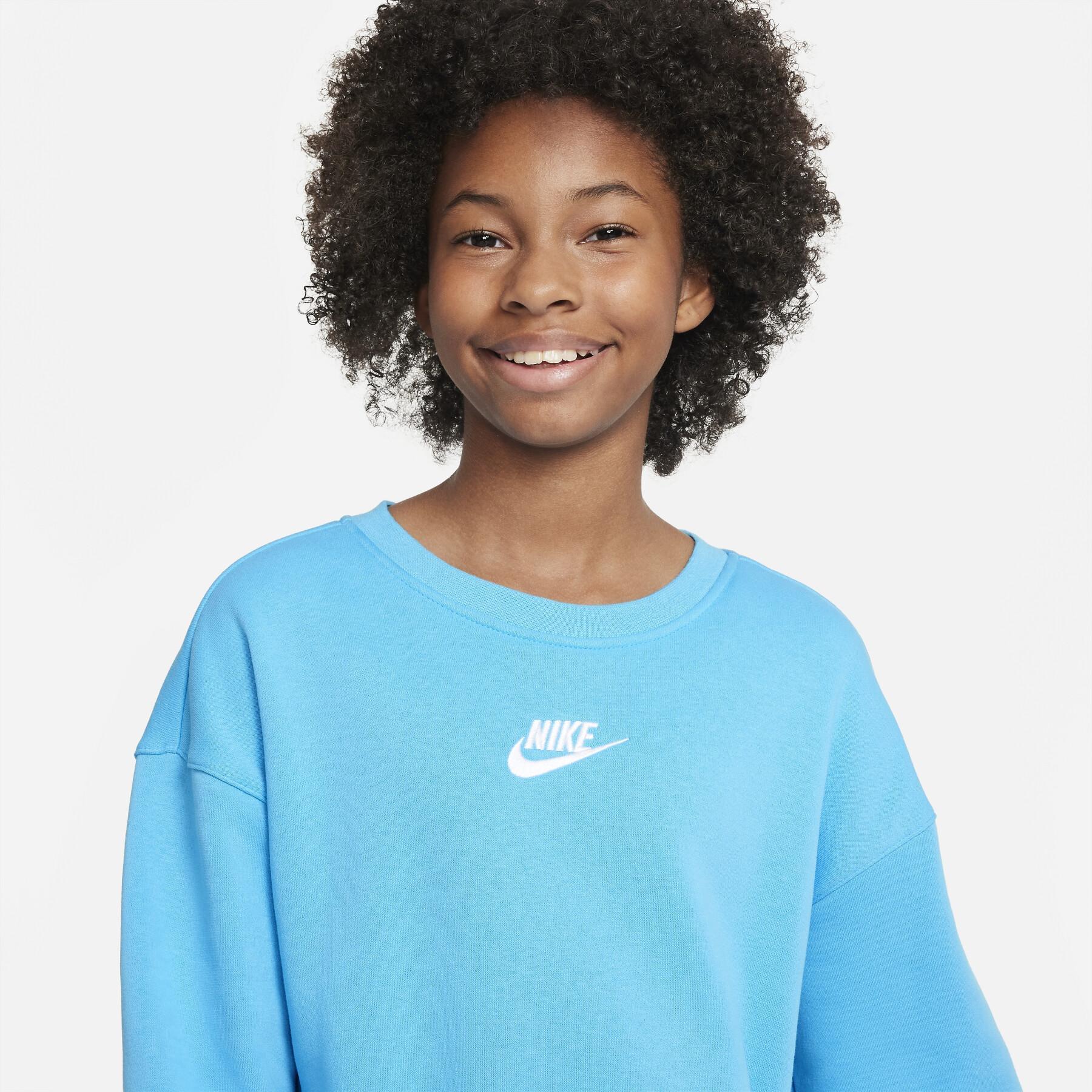 Sweatshirt med rund halsringning för flickor Nike Club BF LBR