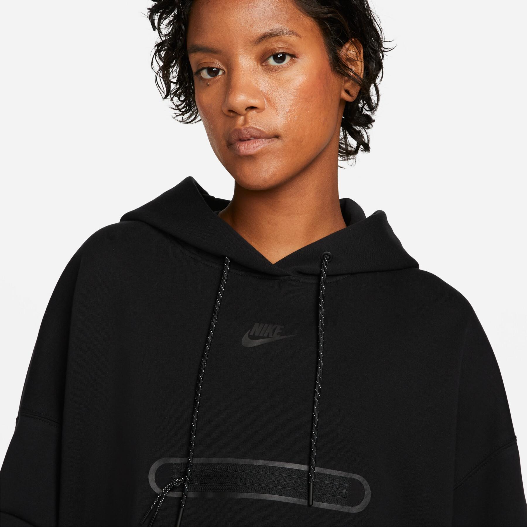 Sweatshirt med huva för kvinnor Nike Sportswear Tech Essential