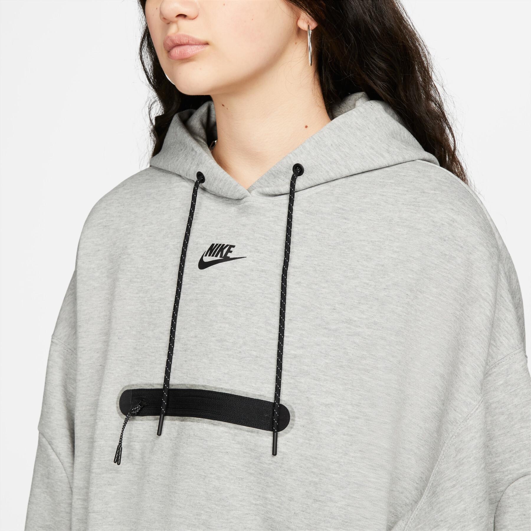 Sweatshirt med huva för kvinnor Nike Sportswear Tech Essential