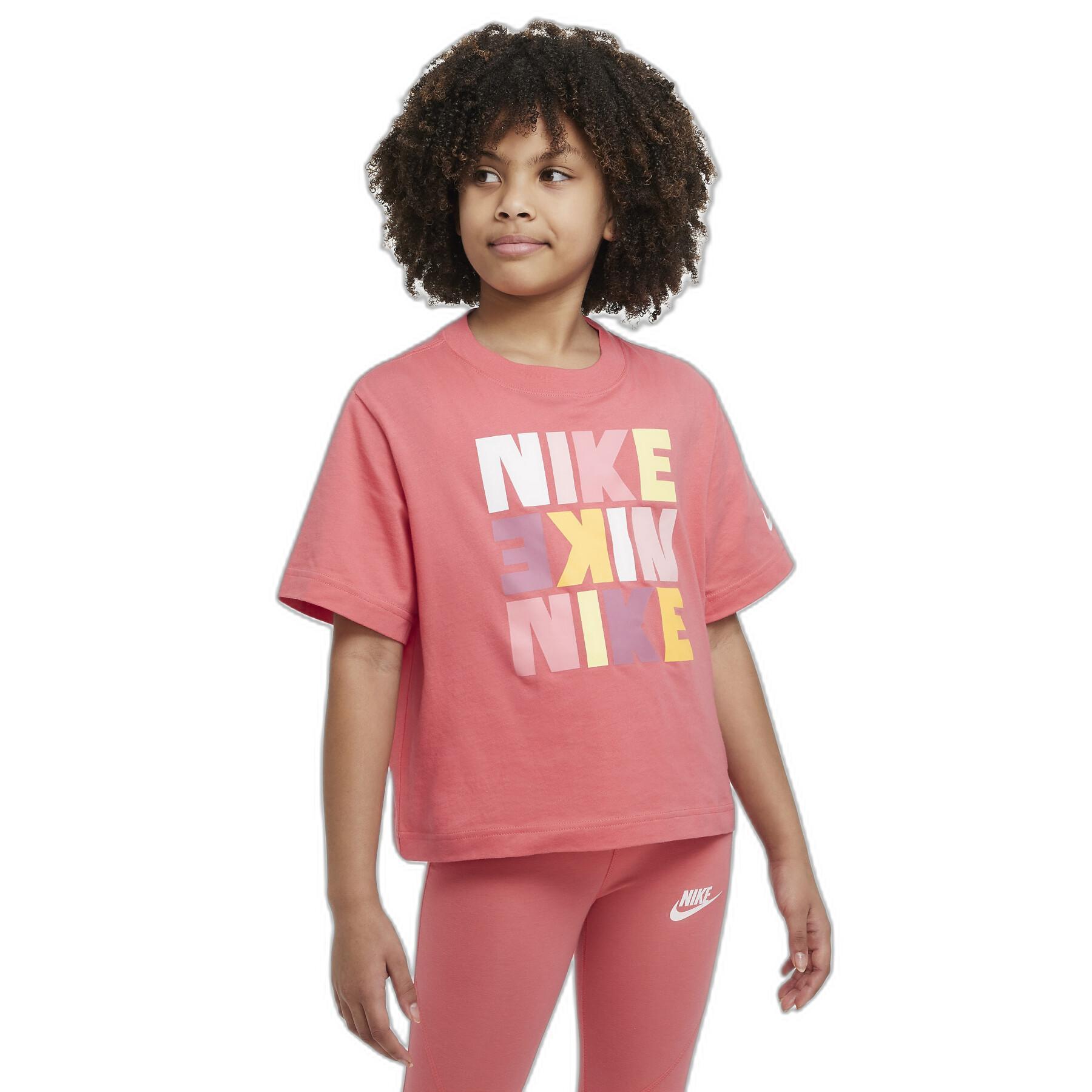 T-shirt för flickor Nike Boxy Print