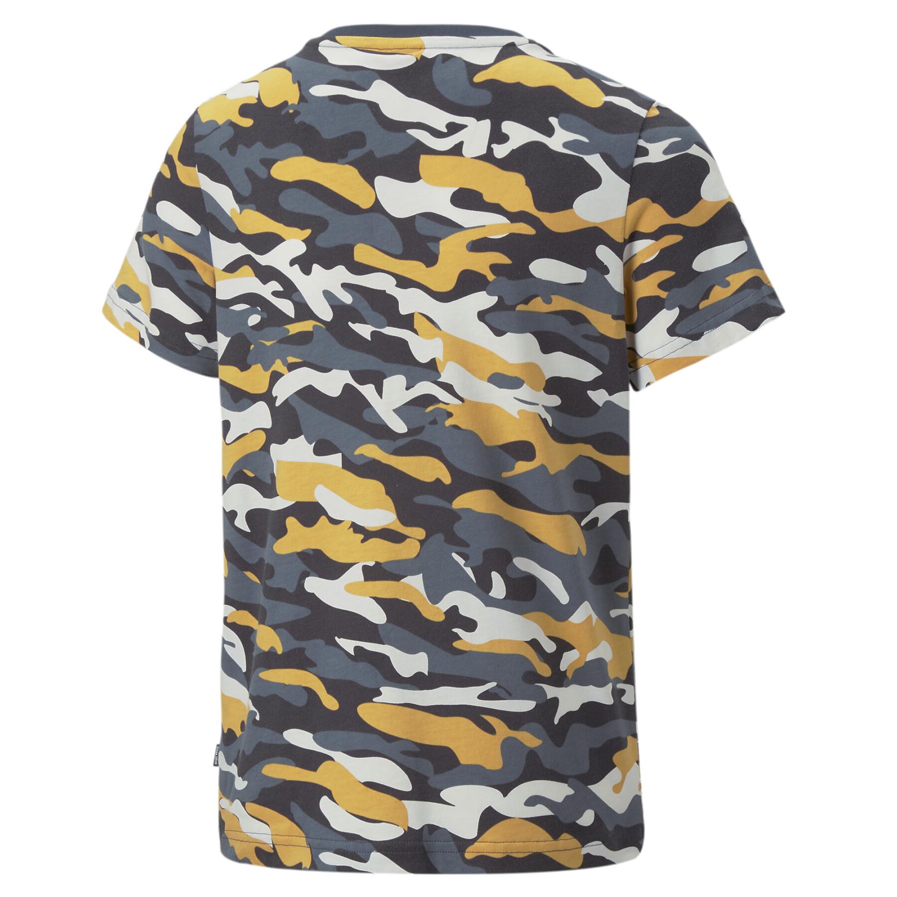 Kamouflagefärgad T-shirt för barn Puma ESS+ B