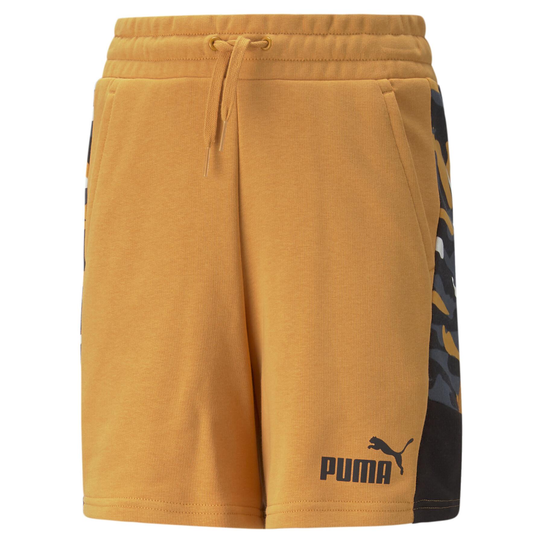 Amouflagefärgade shorts för barn Puma ESS+ TR B