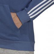 Sweatshirt med huva adidas Essentials French Terry 3-Bandes Full-Zip