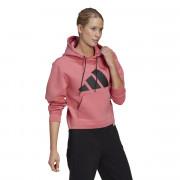 Sweatshirt med huva för kvinnor adidas Sportswear Relaxed Doubleknit